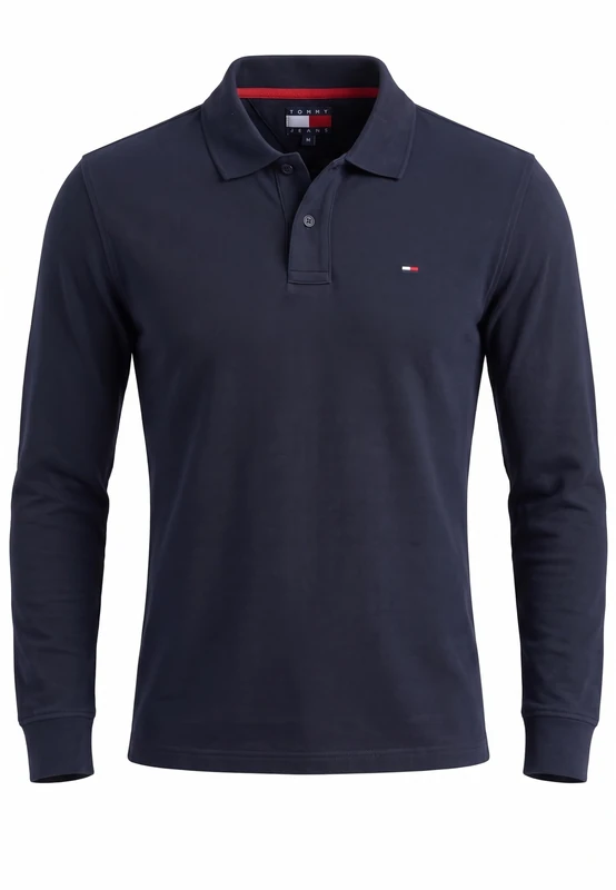 Tommy Jeans Men TJM Reg Ess Polo Ls DM0DM23630 L/S Polo, Blue (Dark Blue), L