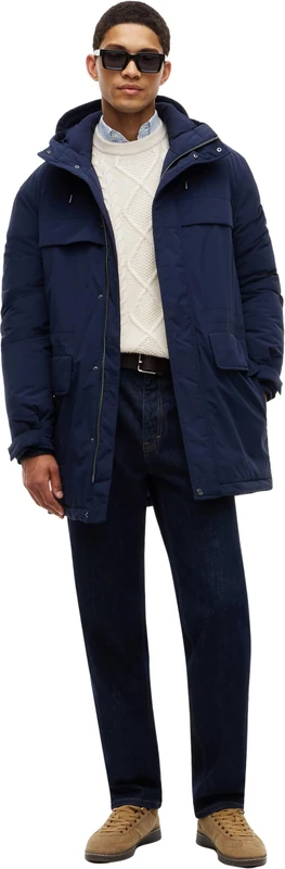 Tommy Jeans Men Tjm City Ready Parka Dm0Dm22251 Parka Coat, BLUE (Dark Blue), L