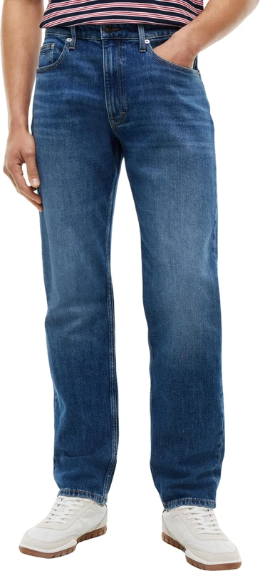 Tommy Jeans Men Ryan Slim Straight Bj0155 DM0DM23687 Straight, Denim (Denim Dark), 30W / 30L