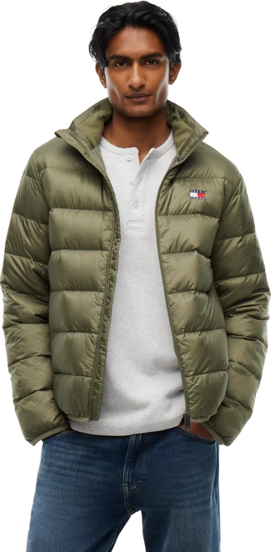 Tommy Jeans Men Tjm Light Down Jacket Ext Dm0Dm23231 Puffer Jacket, GREEN (Rocky Mountain), XL