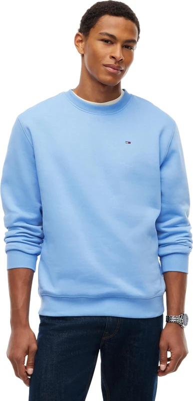 Tommy Jeans Men Tjm Reg S Flag Crew Dm0Dm20741 Pullover Sweatshirt, BLUE (Westside Blue), 4XL
