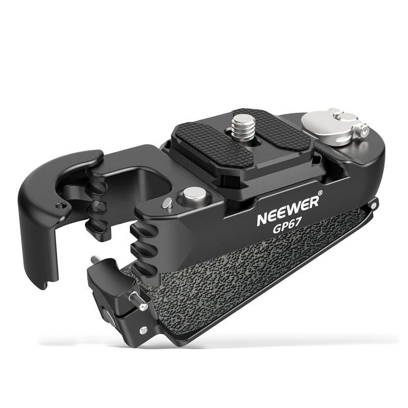 NEEWER Camera Backpack Clip Mount with Square QR Plate, Upgraded Safety Latch, Quick Release Stainless Steel Strap Belt Clamp Compatible with PD QR System Canon Nikon Sony DSLRs, Max Load 22 lb, GP67