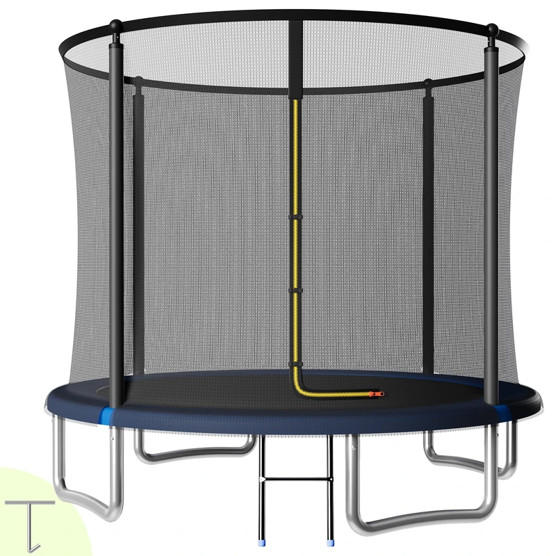 JUMMICO 6/8/10/12ft Outdoor Trampoline with Safety Enclosure Net - Complete Outdoor Garden Trampoline for Kids & Adults Spring Tool Home Fitness Family Play Equipment