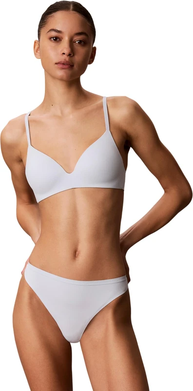 Calvin Klein Women's T-Shirt Bra Wireless Adjustable Straps, Blue (Plein Air), 36B