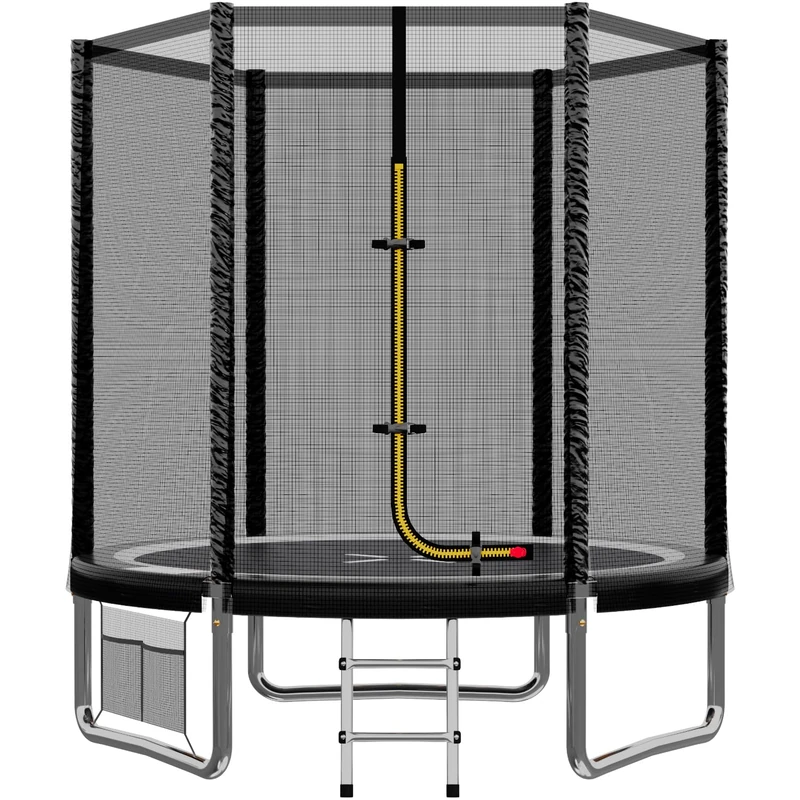 JUMMICO Garden Trampoline for Children, 6ft/7.5ft/10ft/12ft Trampoline Outdoor Safety net and Padded Poles for Children Indoor Outdoor Fitness,Maximum up to 150 kg