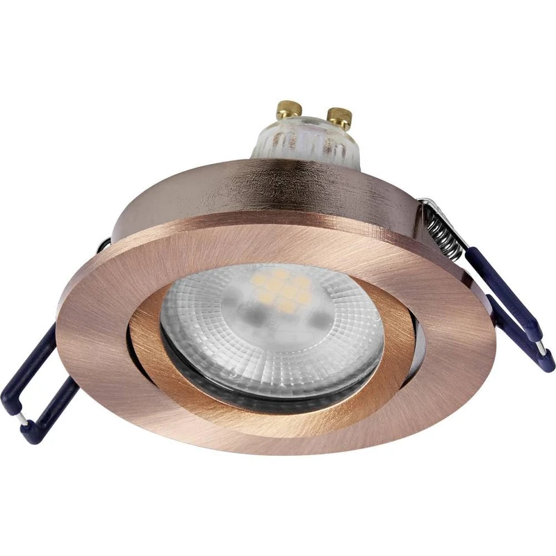 OSRAM Spot Set LED recessed Spotlight DIM 6W red Brass, 500lm 2700K Warm White, CRI≥80, dimmable Aluminum, Set of 3