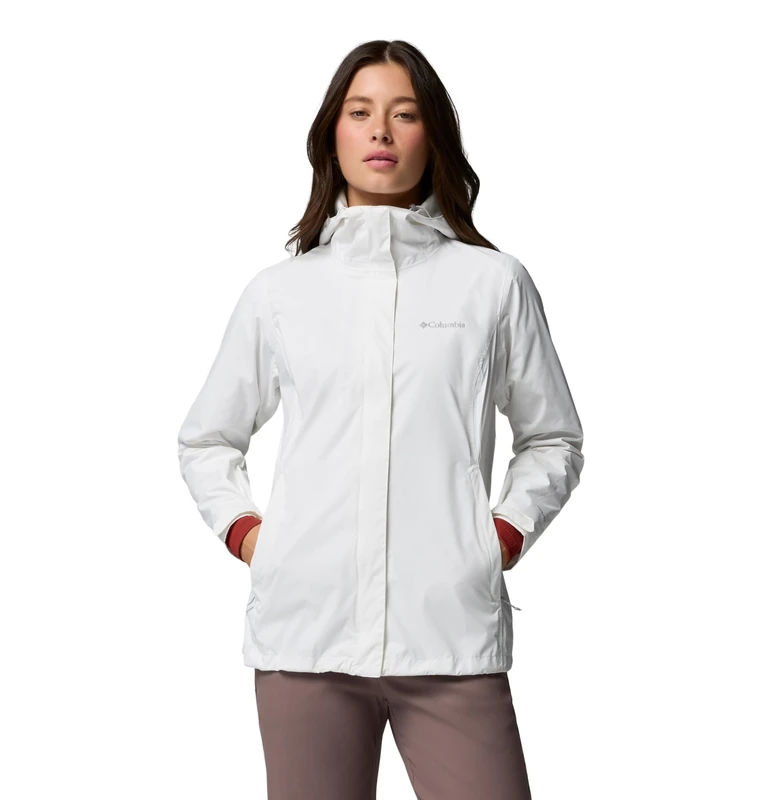 Columbia Women's Arcadia 2 Jacket, Waterproof Rain Jacket, Sea Salt, Medium