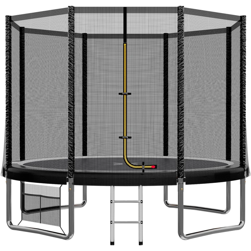JUMMICO Garden Trampoline for Children, 6ft/7.5ft/10ft/12ft Trampoline Outdoor Safety net and Padded Poles for Children Indoor Outdoor Fitness,Maximum up to 150 kg