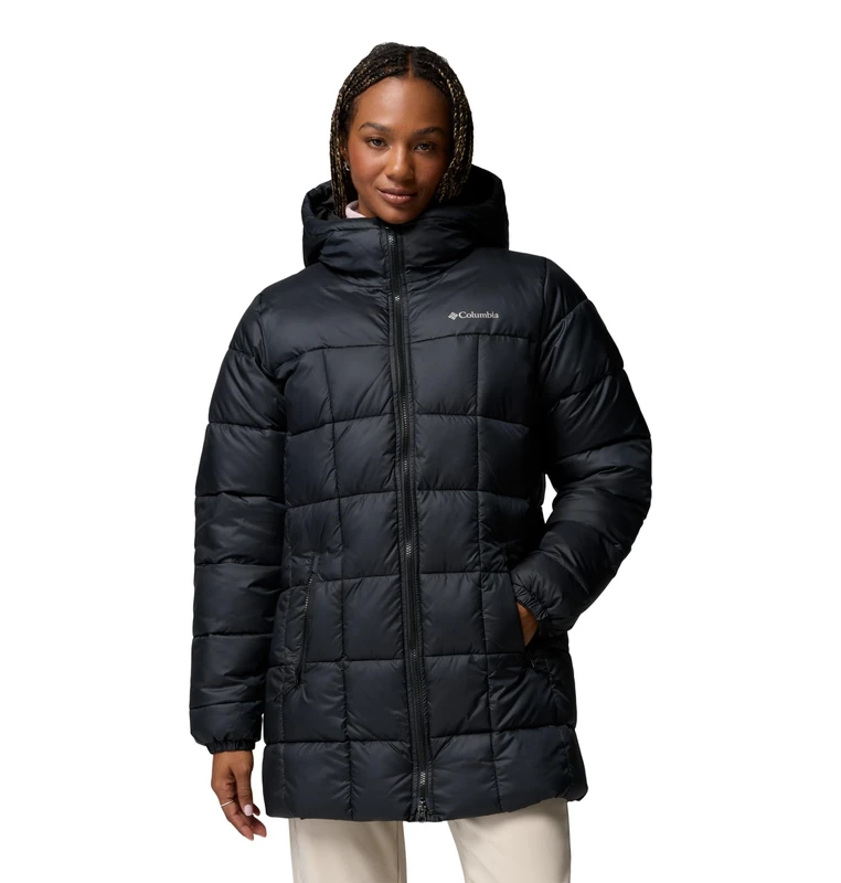 Columbia Women's Puffect 3 Mid Jacket, Puffer Jacket, Black, Large