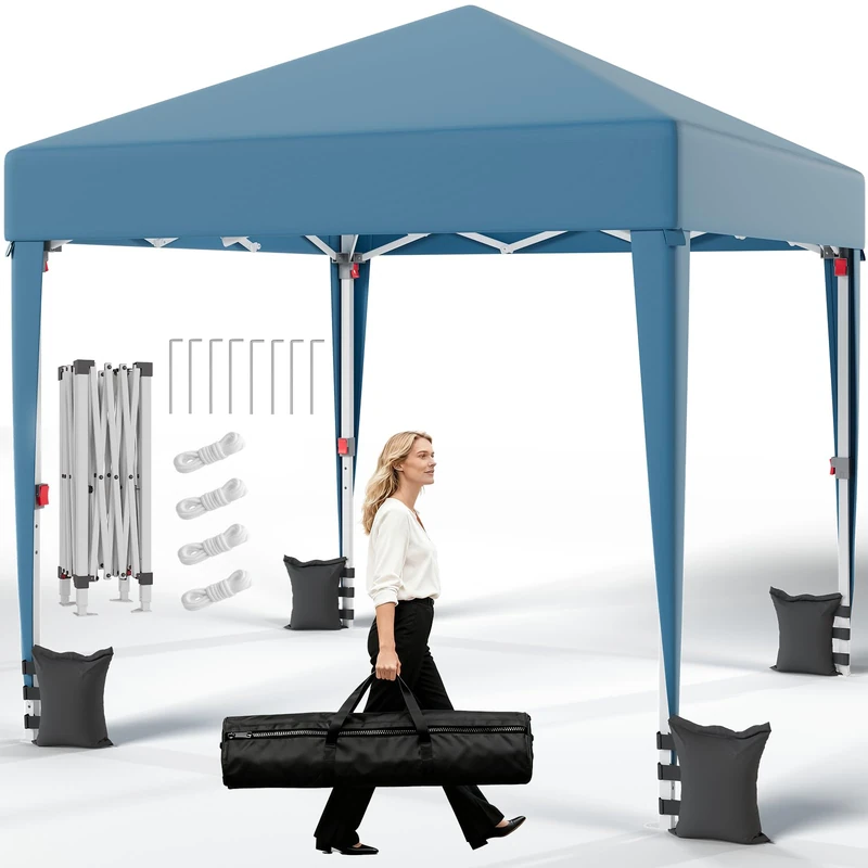 JUMMICO 2x2m Pop Up Gazebo - Heavy Duty Waterproof Sun Shelter