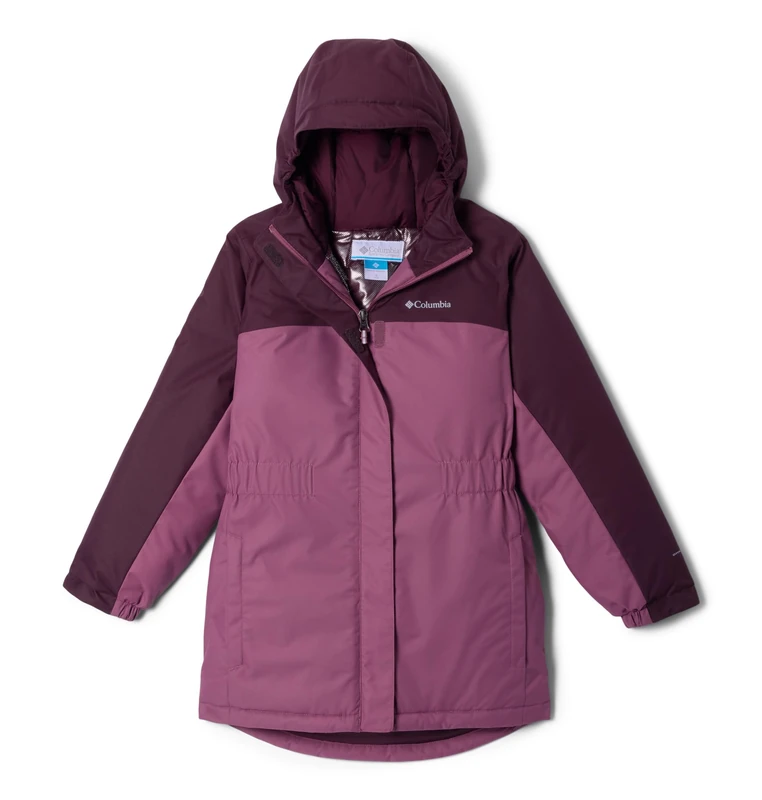 Columbia Youth Girls Hikebound 2 Long Insulated Jacket, Winter Jacket, Antique Mauve/Moonvista, X-Small