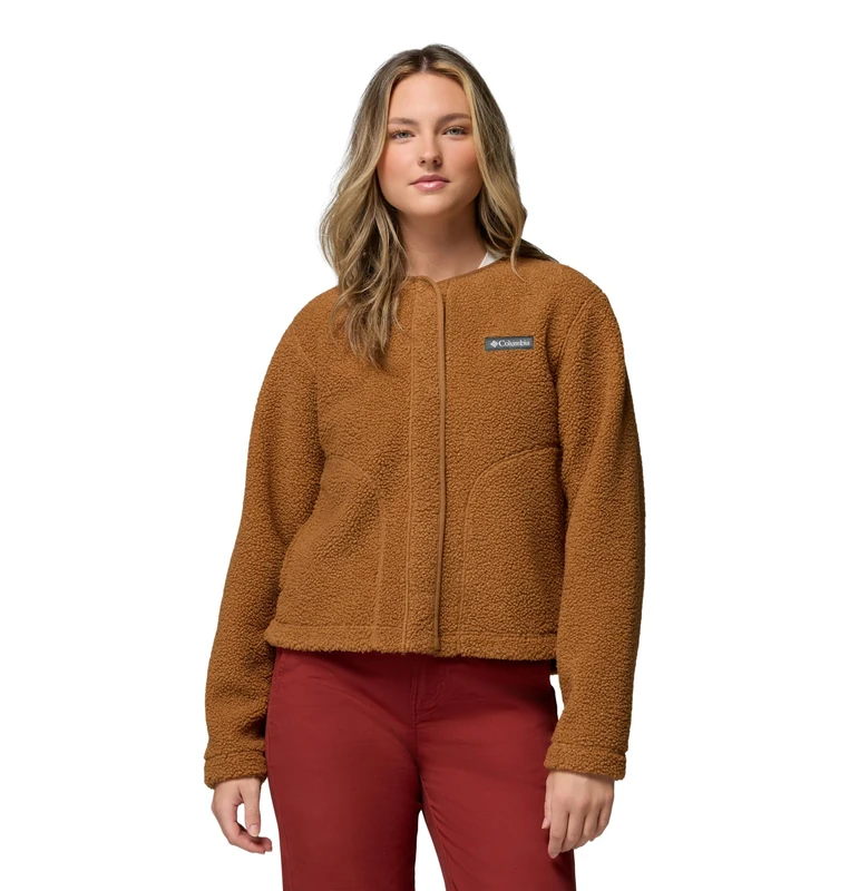 Columbia Women's Panorama Liner Jacket, Fleece Jacket, Camel Brown, X-Small