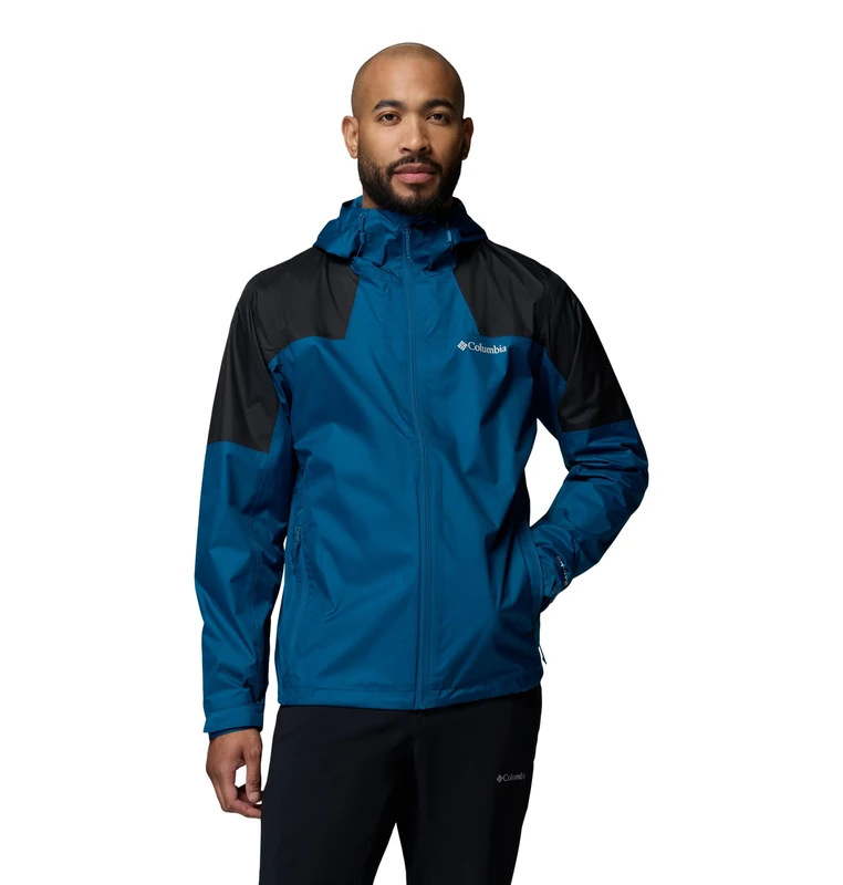 Columbia Men's Inner Limits 3 Jacket, Waterproof Rain Jacket, Phoenix Blue/Black, X-Large