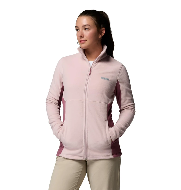 Columbia Women's Basin Trail 3 Full Zip, Full Zip Fleece Jacket, Mineral Pink/Antique Mauve, X-Large