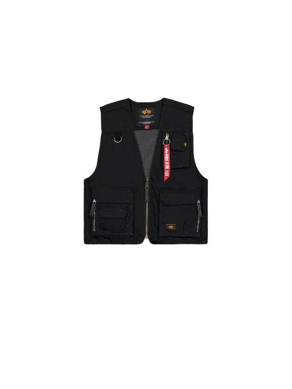 Alpha Industries Men's Mesh Utility Vest, Black, L