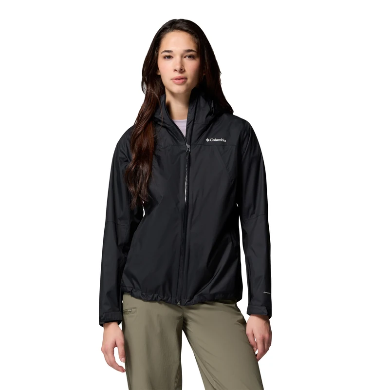 Columbia Women's Inner Limits 4 Jacket, Waterproof Rain Jacket, Black, Small