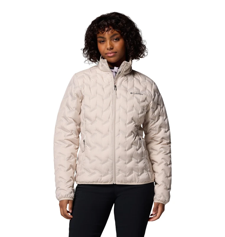 Columbia Women's Delta Ridge 2 Down Jacket, Puffer Down Jacket, Dark Stone, Large