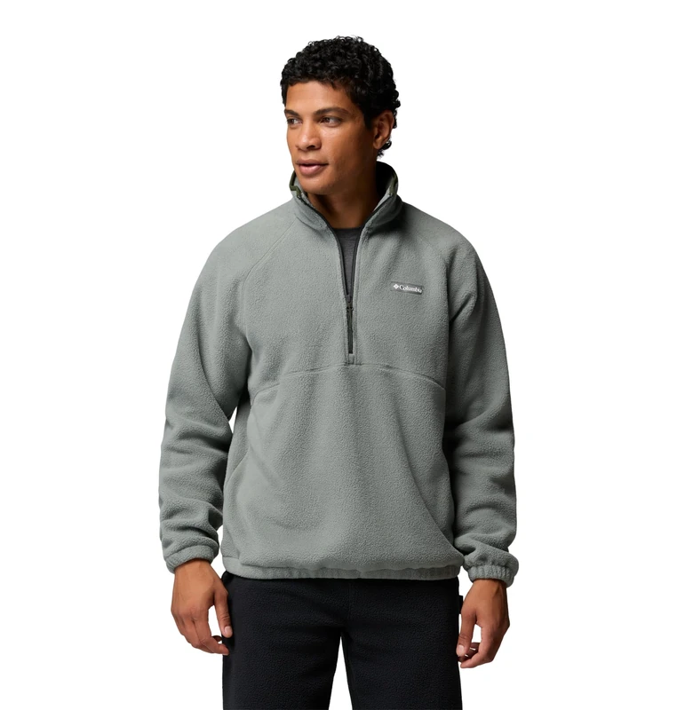Columbia Men's Timber Crest Mtr Fleece Half Zip, Fleece Pull Over, Sedona Sage, Large