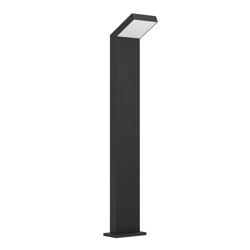 Eglo LED Outdoor lamp Post Grottazzolina, Garden Light Mains Powered, Path Lighting in Black Aluminium, IP65, Warm White, 80 cm