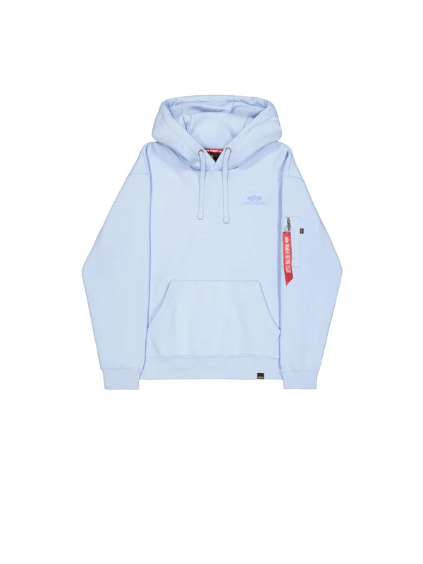 Alpha Industries Men's Backprint Hoodie, Artic Blue, S