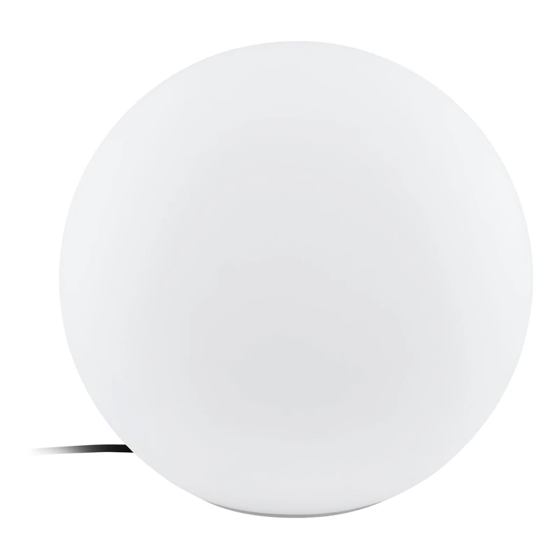 Eglo LED Garden Sphere Monterolo, Round Garden lamp, Garden Lighting Made of White Plastic, Including E27 Bulb, Warm White, Ø 39 cm, IP65