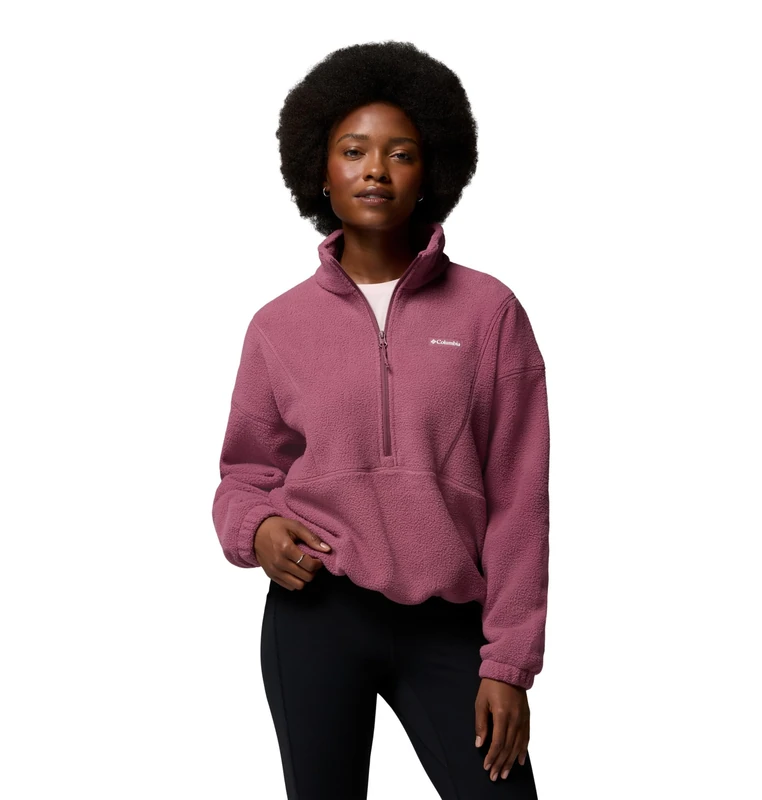 Columbia Women's Timber Meadow Mtr Fleece Half Zip, Fleece Pull Over, Antique Mauve, X-Small