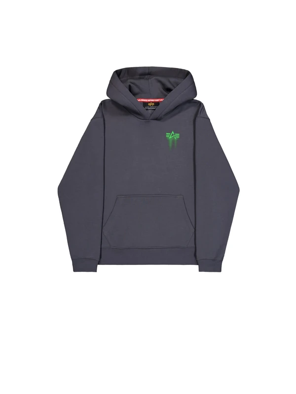 Alpha Industries Men's Spray Print Hoodie, Vintage Grey, M