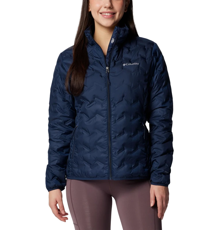 Columbia Women's Delta Ridge 2 Down Jacket, Puffer Down Jacket, Collegiate Navy, Large