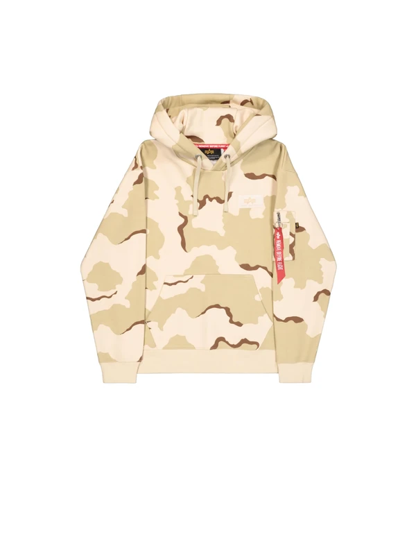 Alpha Industries Men's Backprint Camo Hoodie, Desert Camo 91, M