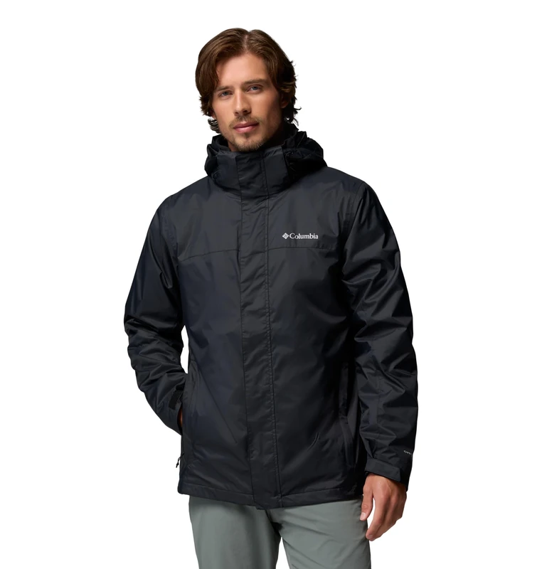 Columbia Men's Watertight Interchange Jacket, 3 In 1 Interchange Winter Coat, Black, XX-Large