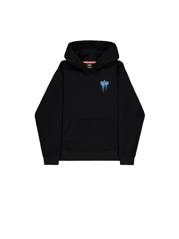 Alpha Industries Men's Spray Print Hoodie, Black, XL