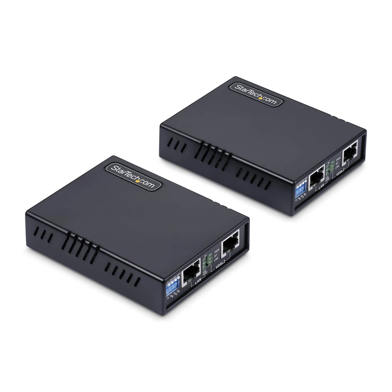 StarTech VDSL2 Ethernet Extender Kit over Single Pair Wire, Up to 0.6mi (1km) Long Range Repeater, Replace for 110VDSLEXTEU, TAA - Image 1