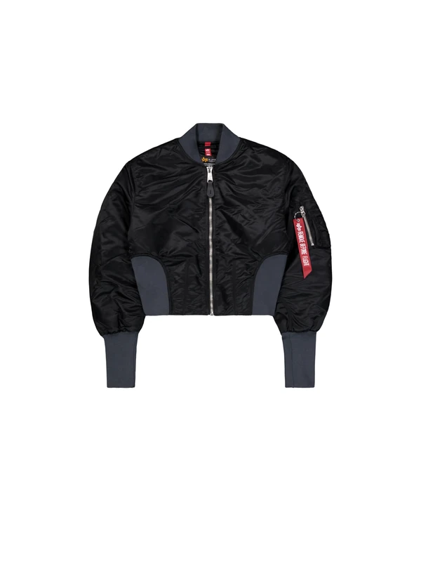 Alpha Industries Women's Waisted MA-1 Bomber Jacket, Black, M