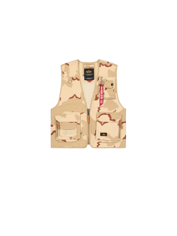 Alpha Industries Men's Mesh Utility Camo Vest, Desert Camo 91, 3XL