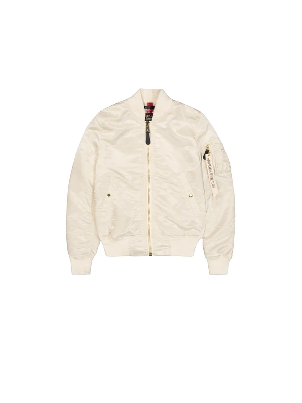 Alpha Industries Women's MA-1 VF Light Bomber Jacket, Vintage White, XL