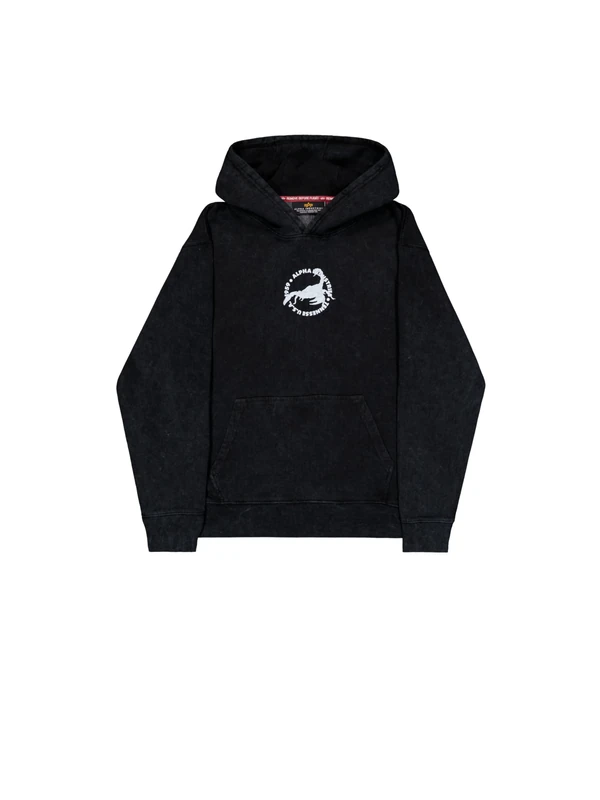 Alpha Industries Men's US Scorpion Backprint Hoodie, Black, XXL