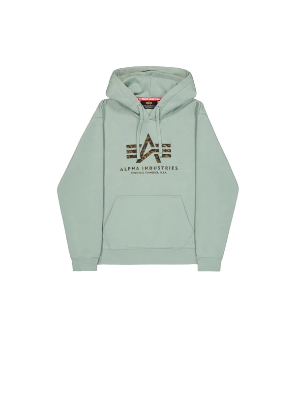 Alpha Industries Men's Basic BL Effect Print Hoodie, Frost Green, XXL - Image 1