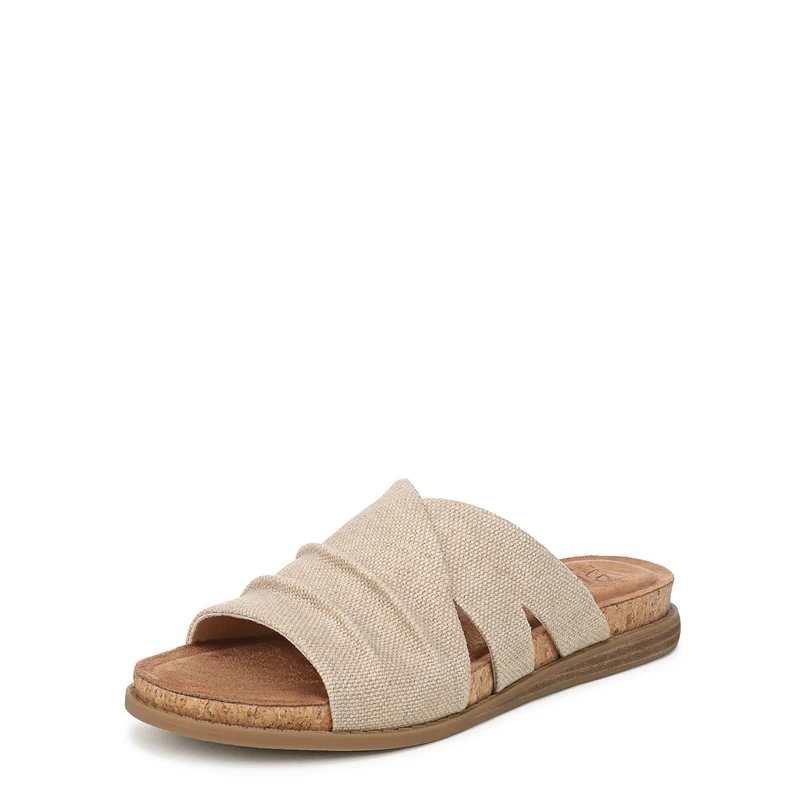 Blowfish Malibu Women's Noelle Flat Sandals, Natural Canvas, Medium Fit, UK 6