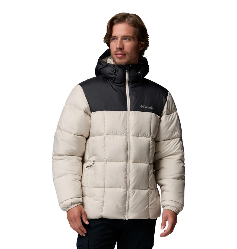 Columbia Men's Puffect 4 Hooded Jacket, Hooded Puffer Jacket, Dark Stone/Shark, X-Large