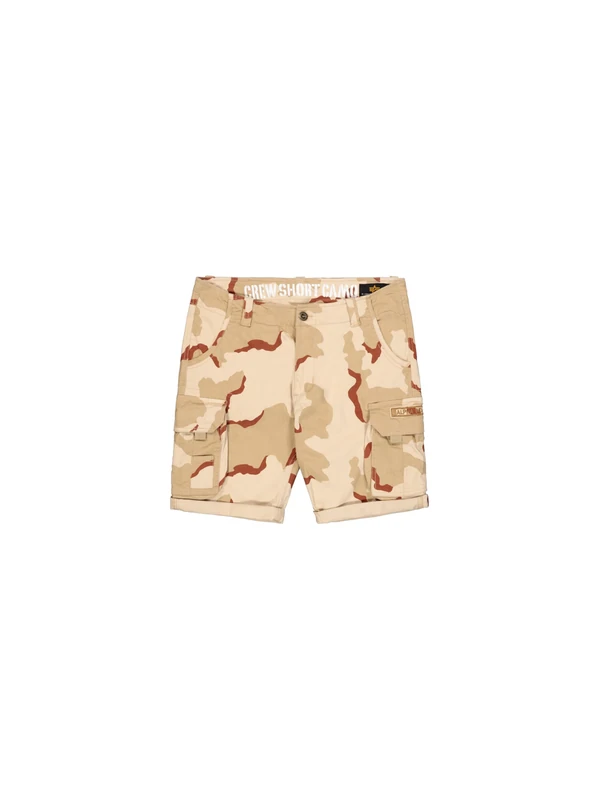 Alpha Industries Men's Crew Camo Shorts, Desert Camo 91, 33