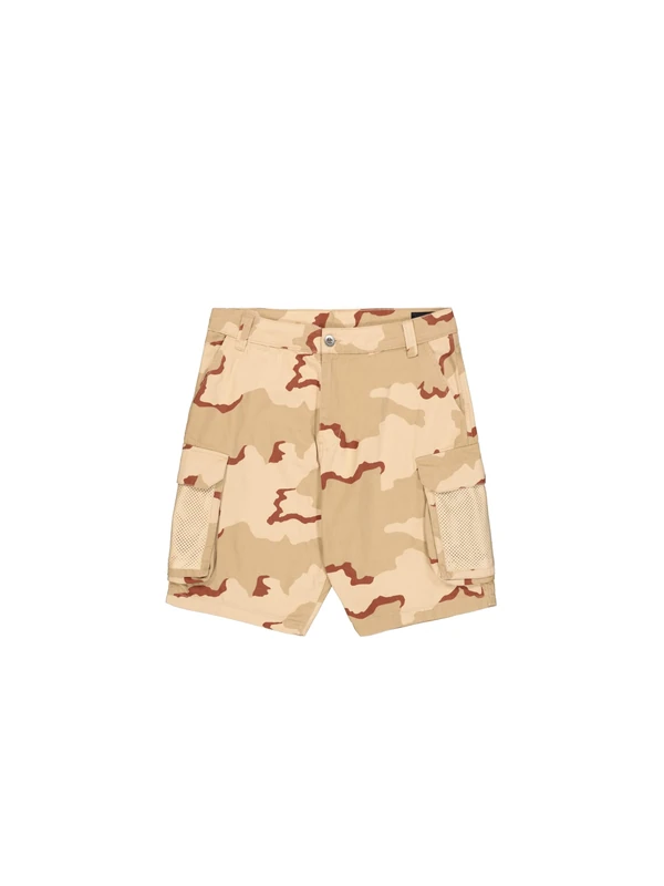 Alpha Industries Men's Mesh Utility Camo Shorts, Desert Camo 91, 33