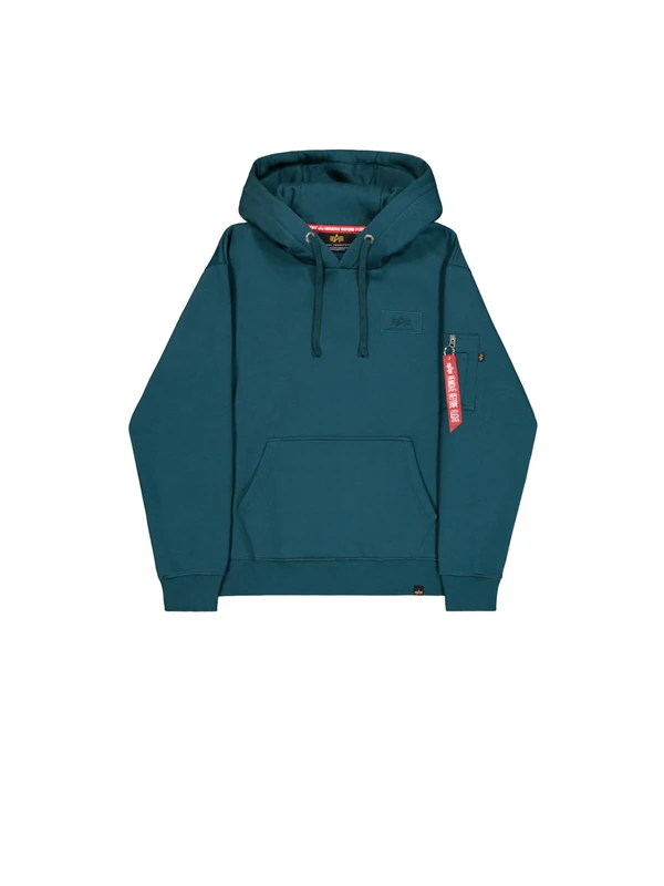Alpha Industries Men's Backprint Hoodie, Deep Petrol, L