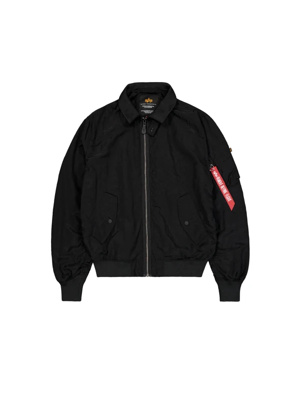 Alpha Industries Men's Ripstop Flying Jacket Light Bomber Jacket, Black, L