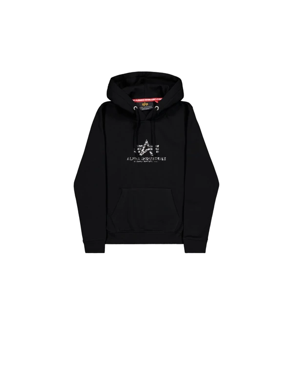 Alpha Industries Women's Basic BL Mirror Leo Hoodie, Black, L - Image 1