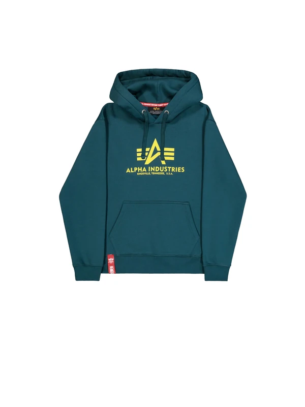 Alpha Industries Men's Basic BL Hoodie, Deep Petrol, S