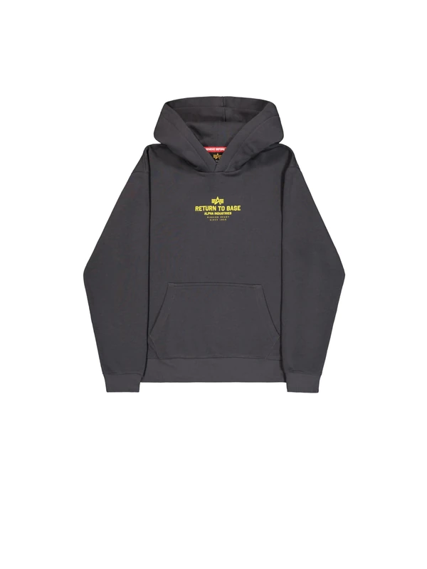 Alpha Industries Men's Return To Base Hoodie, Vintage Grey, XL