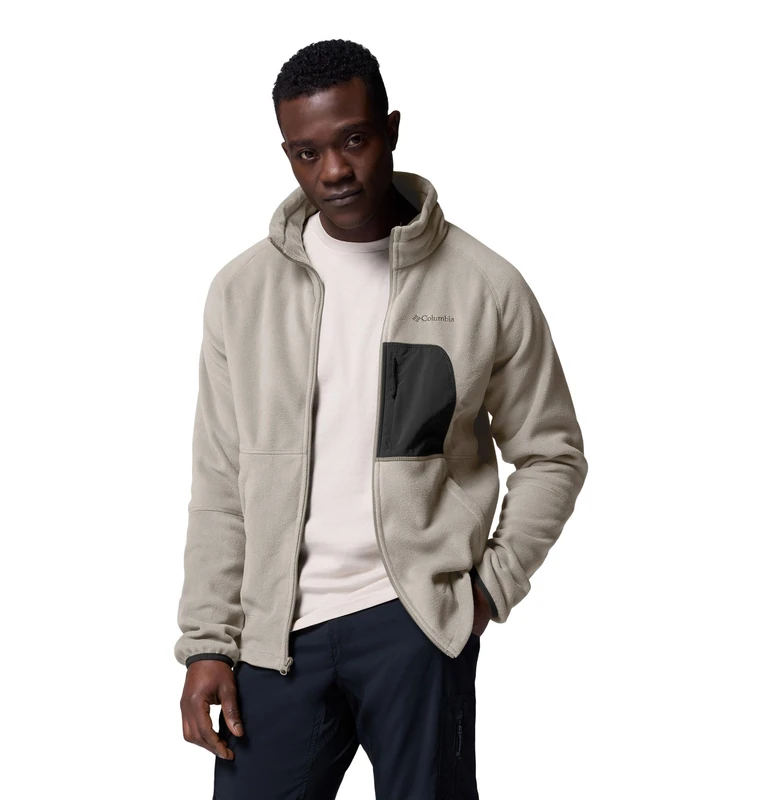 Columbia Men's Rapid Expedition 2 Full Zip Fleece, Full Zip Fleece Jacket, Dark Stone/Black, Large