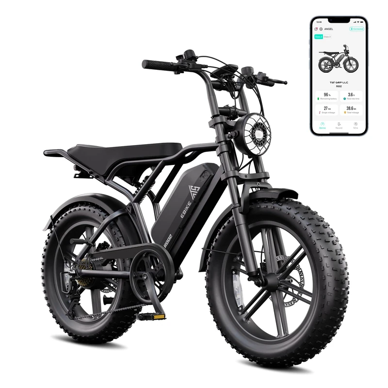 TST Electric Bike for Adults,Ebike with 48V/15AH Removable Battery, 20" x4.0 All-Terrain Tires,Electric Bike with Multiple Performance Modes, Fat Tire Ebike Hydraulic Suspension 7-Speed