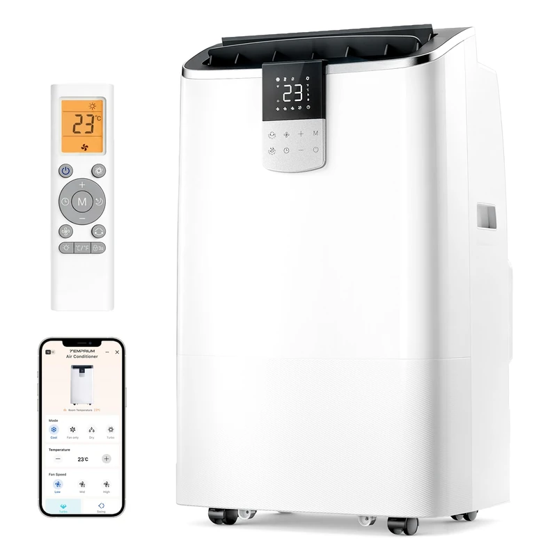Air Conditioning Unit - 12000 BTU Portable Air Conditioner, 4-in-1 Modes & Smart App/Remote Control AC, Digital Display, Quiet Operation<41dB, 24-Hour Timer, Covers Up to 218 sq.ft (35㎡)