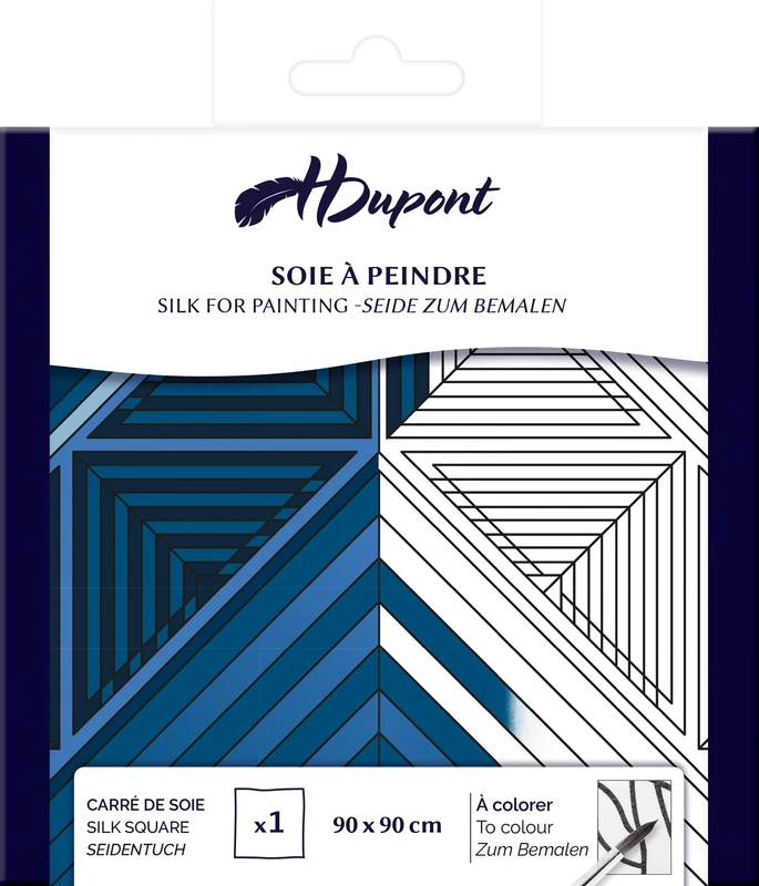 H Dupont DUPCARHD001C - CARRÉ 100% Soie - 90x90cm Triangles - Image 1